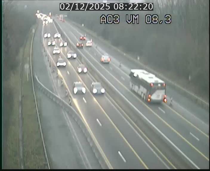 Traffic live webcam Luxembourg Bettembourg - A3 - BK 8.3 - direction France