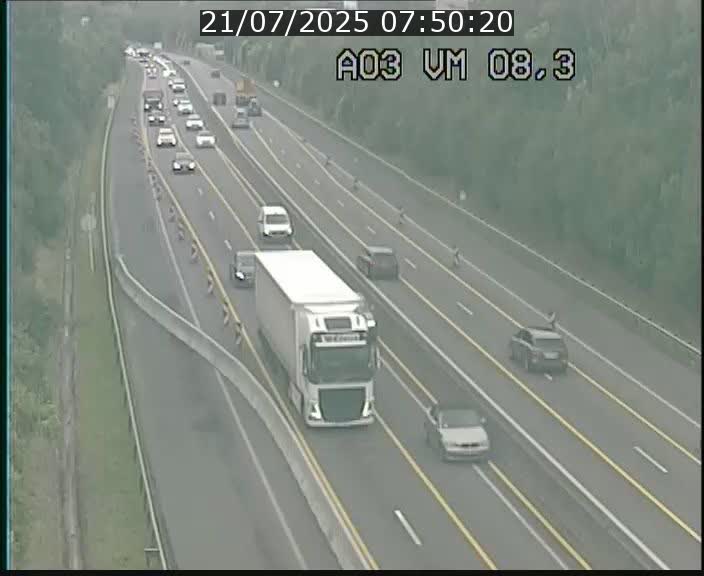 Traffic live webcam Luxembourg Bettembourg - A3 - BK 8.3 - direction France