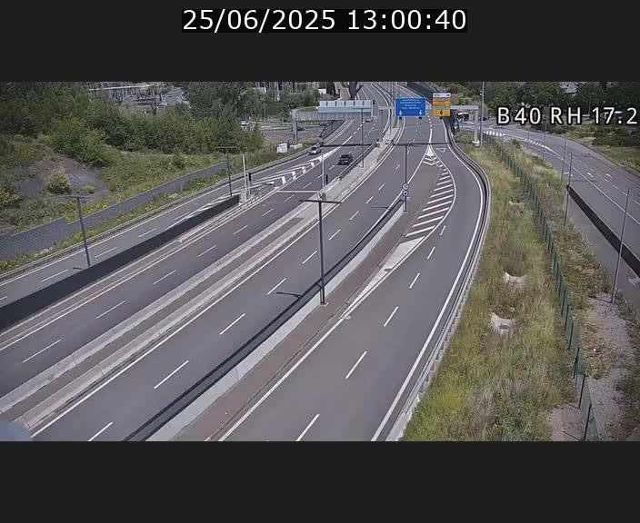 Webcam sur le contournement d'Esch Belval à hauteur de la sortie Université de Luxembourg. Vue orientée vers Luxembourg