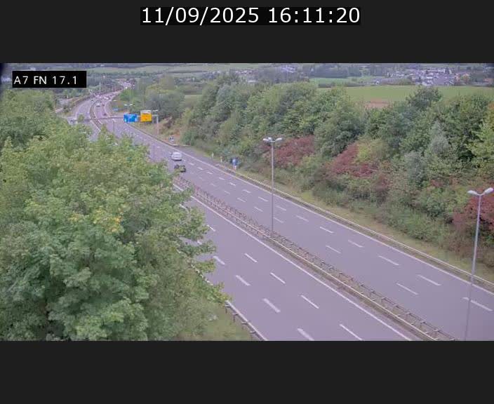 Caméra trafic Luxembourg - A7, Merscherbierg direction Mersch
