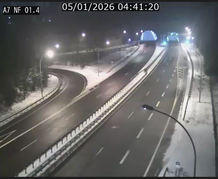 Caméra autoroute Luxembourg A7 - Echangeur Waldhaff - direction Tunnel Stafelter