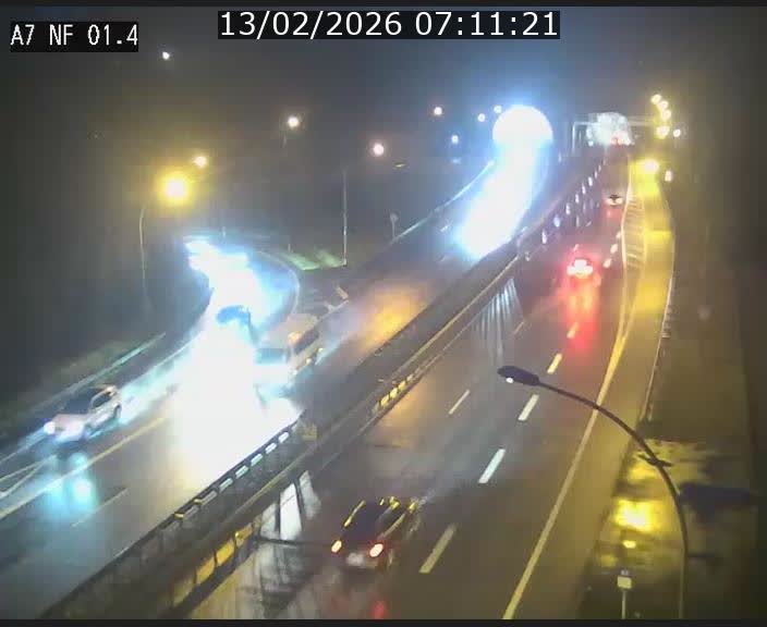 Caméra autoroute Luxembourg A7 - Echangeur Waldhaff - direction Tunnel Stafelter