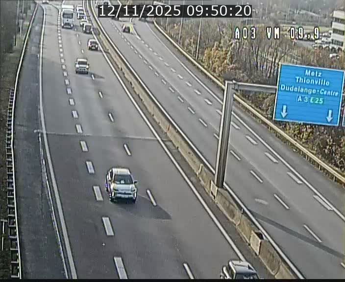 Webcam Autoroute à la Croix de Bettembourg - A3 - BK 9.9 - direction France