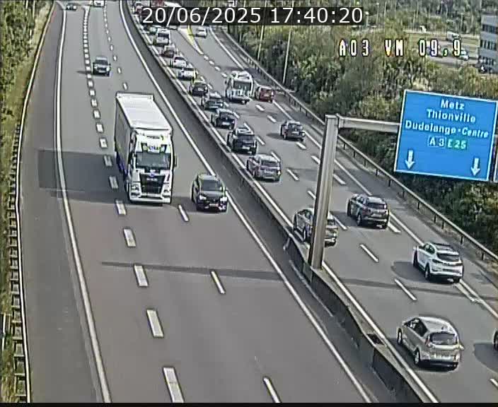 Webcam Autoroute à la Croix de Bettembourg - A3 - BK 9.9 - direction France