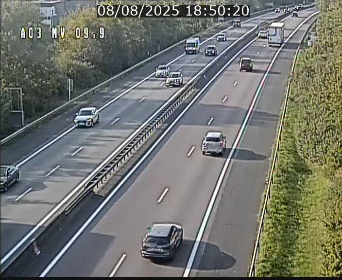 Webcam Autoroute à la Croix de Bettembourg - A3 - BK 9.9 - direction Luxembourg-Ville