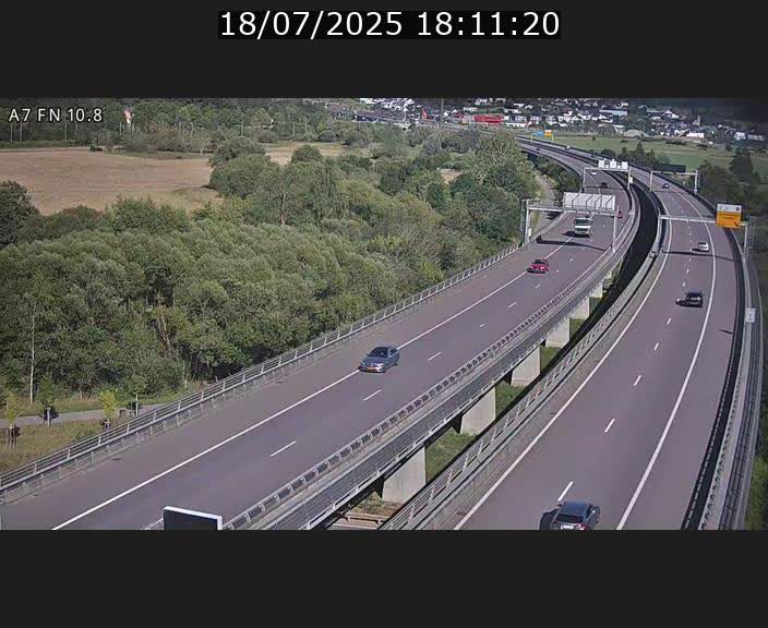 Caméra trafic Luxembourg - A7, Tunnel Gousselerbierg, sortie sud, direction rond-point Lorentzweiler (BK 10.8)