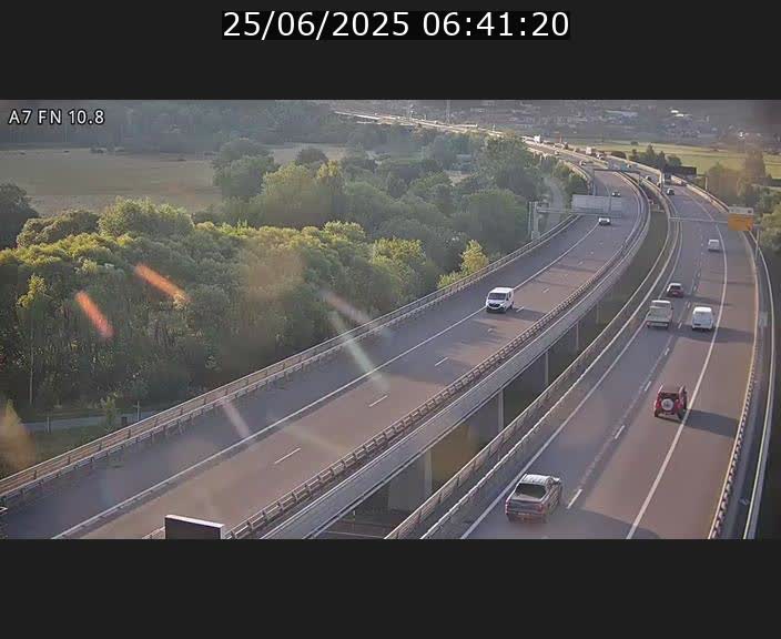 Caméra trafic Luxembourg - A7, Tunnel Gousselerbierg, sortie sud, direction rond-point Lorentzweiler (BK 10.8)
