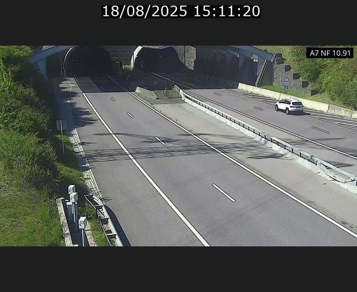 Caméra trafic Luxembourg - A7, Tunnel Gousselerbierg, entrée sud, direction Mersch