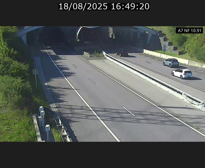 Caméra trafic Luxembourg - A7, Tunnel Gousselerbierg, entrée sud, direction Mersch