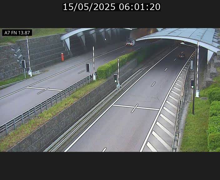 Caméra trafic Luxembourg - A7, Tunnel Gousselerbierg, entrée nord, direction Lorentzweiler