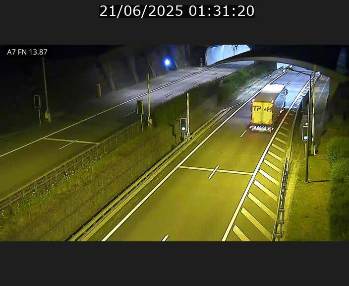 Caméra trafic Luxembourg - A7, Tunnel Gousselerbierg, entrée nord, direction Lorentzweiler