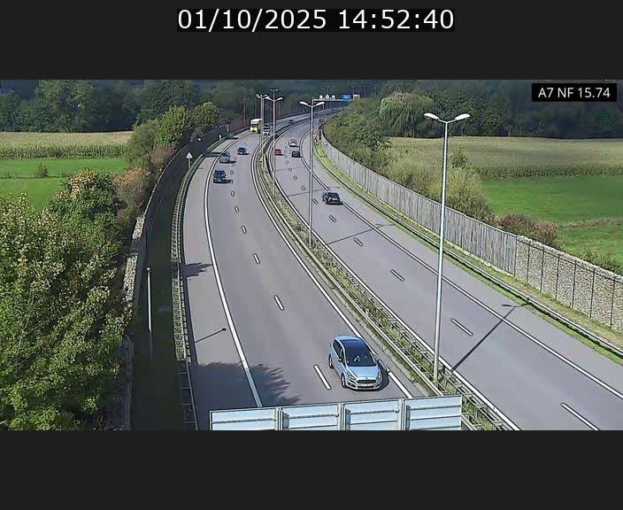 Caméra trafic Luxembourg - A7, Tunnel Mersch, entrée nord, direction Lorentzweiler