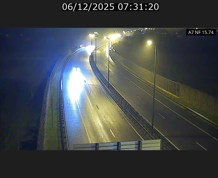 Caméra trafic Luxembourg - A7, Tunnel Mersch, entrée nord, direction Lorentzweiler