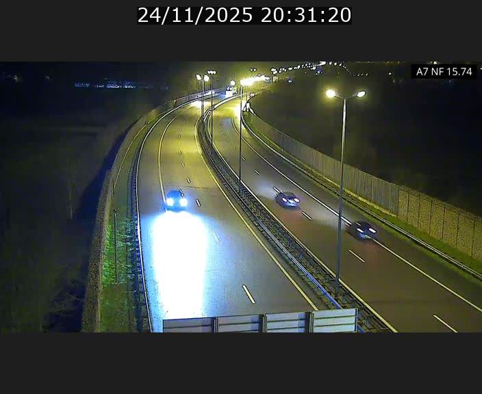 Caméra trafic Luxembourg - A7, Tunnel Mersch, entrée nord, direction Lorentzweiler
