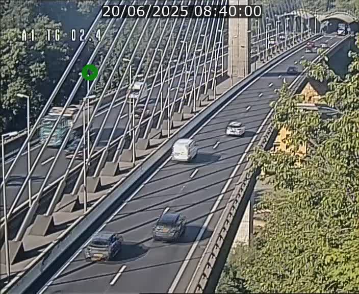 Traffic live webcam Luxembourg Sandweiler - A1 direction Luxembourg-ville - BK 2.4