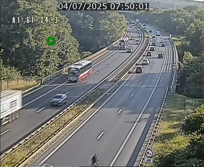 Traffic live webcam Luxembourg Itzig - A1 direction Sandweiler - BK 4.3
