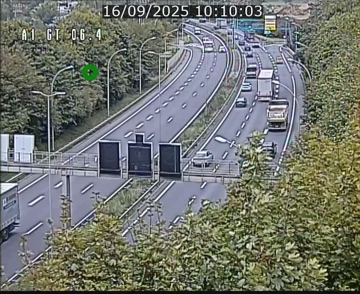 Traffic live webcam Luxembourg Hamm - A1 direction Sandweiler - BK 6.4