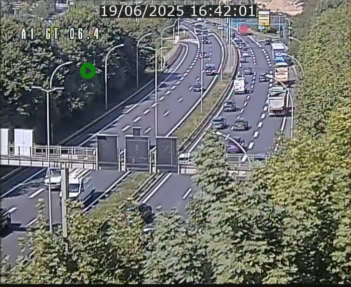 Traffic live webcam Luxembourg Hamm - A1 direction Sandweiler - BK 6.4