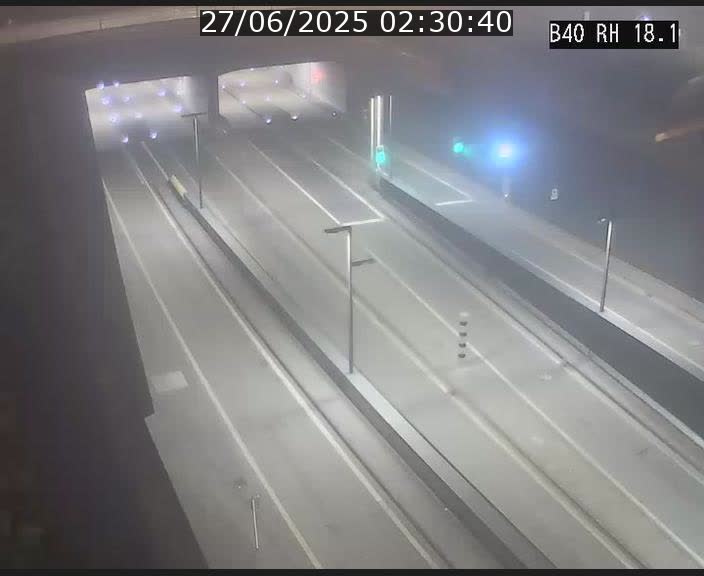 Webcam sur la route de contournement d'Esch-Belval avant le tunnel Central Gate au niveau de la porte de France et du radar fixe