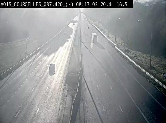 Webcam autoroute Belgique - Viesville - E42 direction Mons - BK 84.35