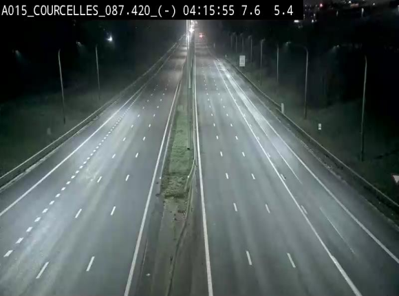 Webcam autoroute Belgique - Viesville - E42 direction Mons - BK 84.35