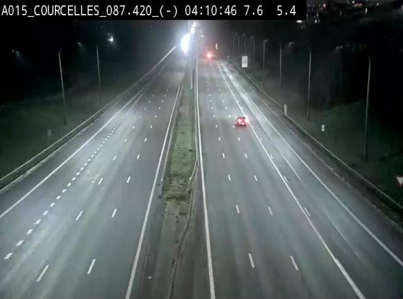 Webcam autoroute Belgique - Viesville - E42 direction Mons - BK 84.35