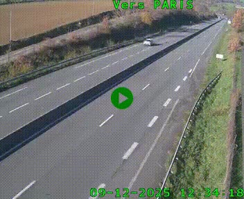 Caméra routière sur l'autoroute A20 à Saint-Hilaire-Bonneval, au sud de Limoges. Vue orientée vers Paris