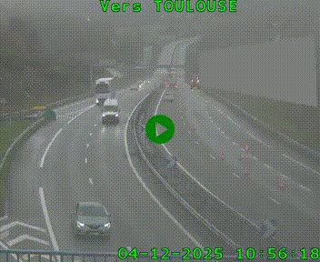 Caméra routière sur l'autoroute A20 à Noailles, en périphérie de Brive-la-Gaillarde. Vue orientée vers Toulouse