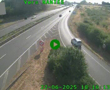 Webcam N147 au nord de Poitiers et à la jonction avec la A10