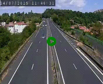 Caméra autoroute A75 à hauteur de Coudes, en direction de Clermont-Ferrand