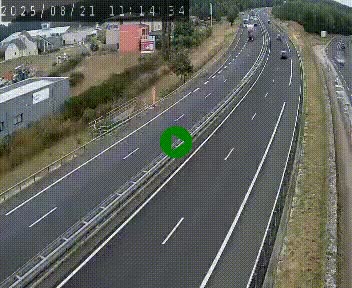 Caméra autoroute A75 à hauteur du col du rocher blanc en direction de Montpellier