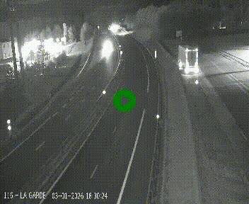 Caméra autoroute A75 à hauteur du col du rocher blanc en direction de Montpellier