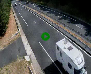 Caméra autoroute A75 à hauteur du col des Issartets en direction de Montpellier