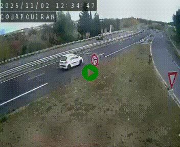 Caméra routière France - N109, Courpouiran - La plaine, en direction de Clermont l'Hérault, à la sortie de Montpellier