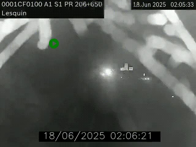Webcam autoroute A1 à hauteur de Lesquin. Vue orientée vers Lille