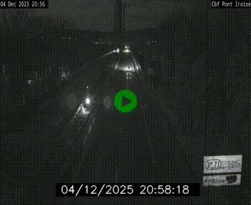 Webcam sur la N165 après le Pont de l'Iroise, à l'entrée de Brest