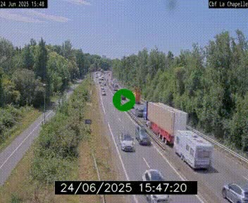 Webcam sur le périphérique de Nantes (N844) à hauteur de Porte de la Chapelle, au nord de la ville