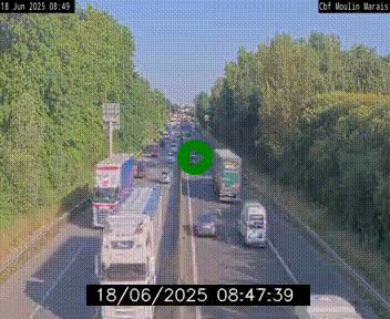 Webcam sur le périphérique de Nantes (N844) entre la Porte de Saint-Luce et la Porte d'Anjou, à l'est de la ville