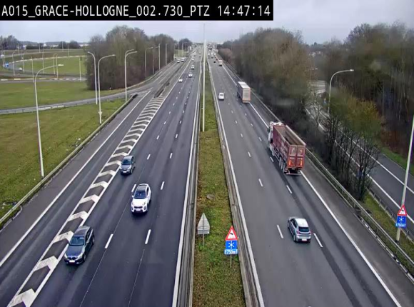 Caméra trafic Belgique - Grâce-Hollogne - E42, jonction avec A604, direction Loncin/Aéroport de Liège - BK 3.2