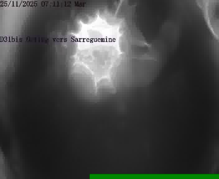 Webcam installée le long de D31bis (France) à Oeting, pointée vers Sarreguemines, utile pour suivre précisément les conditions de trafic.