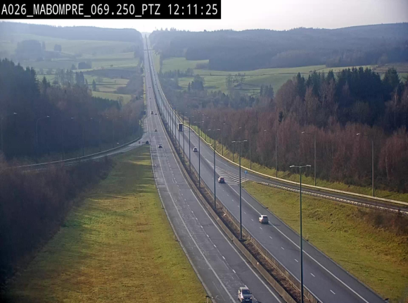 Webcam E25 (A26) à Mabompré. Vue orientée vers Liège
