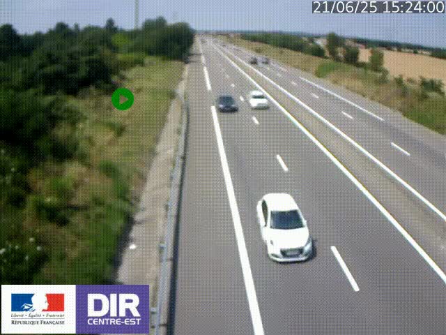 Webcam sur le contournement de Valence, sur la Nationale 7, à la jonction avec la N532, caméra orientée vers Grenoble