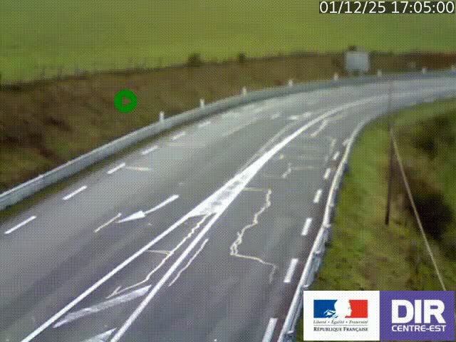 Webcam sur le col Pin Bouchain, vue orientée vers Roanne, en provenance de Lyon sur la nationale 7 (N7)