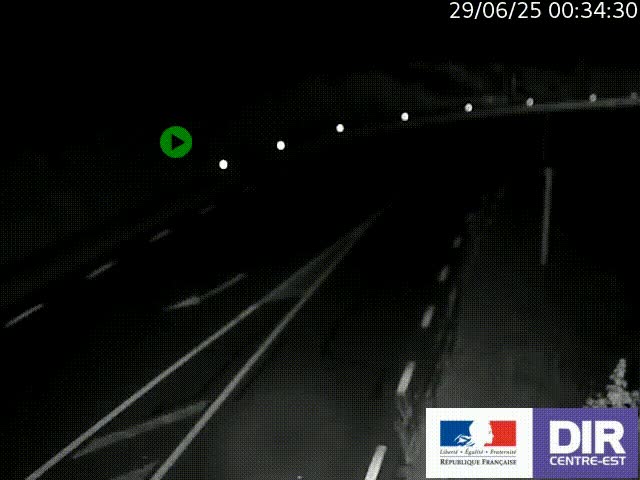 Webcam sur le col Pin Bouchain, vue orientée vers Roanne, en provenance de Lyon sur la nationale 7 (N7)