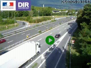Webcam sur la Nationale 201 à hauteur de la sortie Chambéry-Nord, avant à la jonction entre l'A41 et l'A43, en direction de Lyon