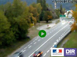Webcam info trafic à proximité de Vizille sur la N85, au niveau du point de vue du Saut du Moine à Champagnier