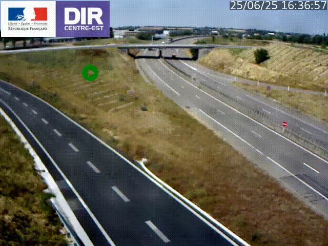 Webcam sur le contournement de Valence, sur la Nationale 7, caméra orientée vers Lyon