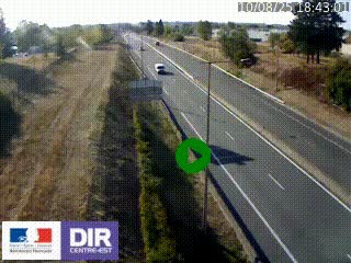 Webcam à Mably, à proximité de Roanne en direction de Moulins sur la N7