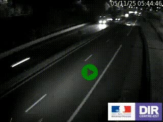 Caméra autoroutière sur l'A47 à hauteur de Givors, a proximité de Lyon. La webcam est orientée vers Lyon