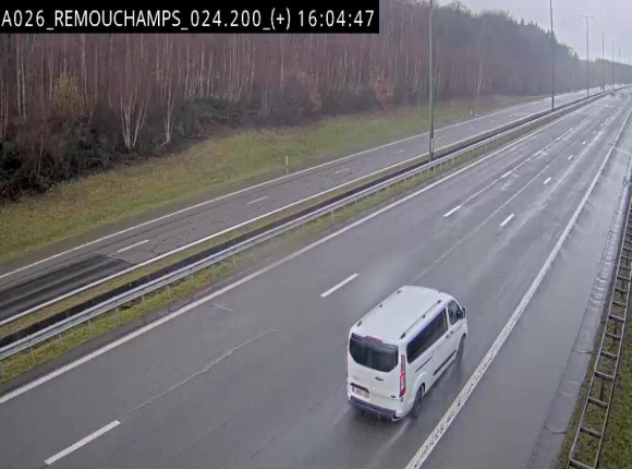 Webcam à hauteur de Spa entre la sortie Remouchamps et la sortie Stavelot. Vue orientée vers les Ardennes